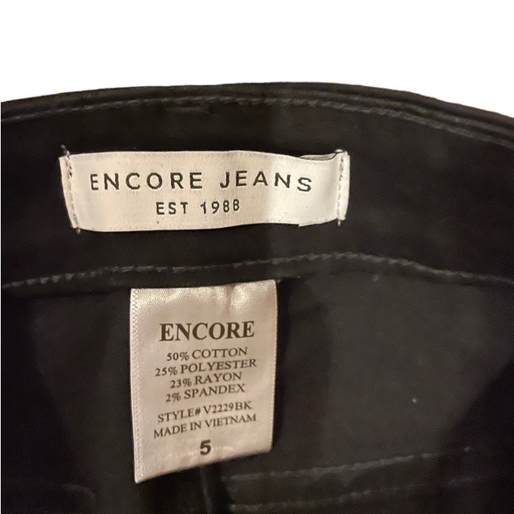 Encore Black Distressed Skinny Jeans - Picture 3 of 4